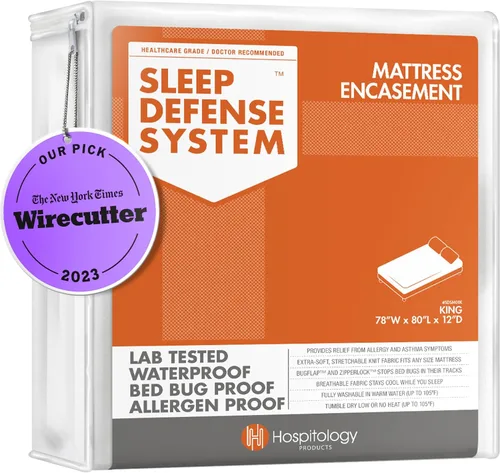 Vista 24 de El sistema de defensa para dormir original. Resistente al agua / chinches de cama / a prueba de polvo y ácaros. Recubrimiento de colchón con cierre