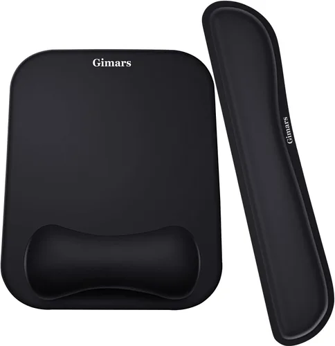 Vista 11 de Gimars Alfombrilla de mouse redonda mejorada con reposamuñecas, ampliar la alfombrilla de mouse de fibra viscoelástica suave y superfina ergonómica