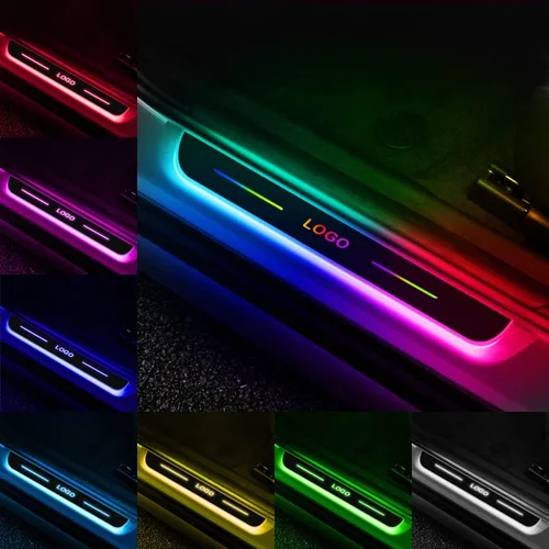 Luces LED para umbral de puerta de automóvil, logotipo personalizado con detección automática para puerta de automóvil, luces de cortesía de
