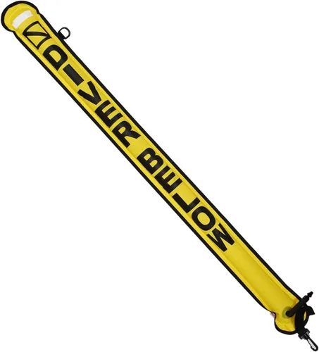 Vista 10 de Scuba Choice Surface Marker Buoy (SMB) High-Visibility Dive Signal Tube, Durable Nylon TPU, Compact & BCD-Compatible, Easy Oral Inflator for Diving