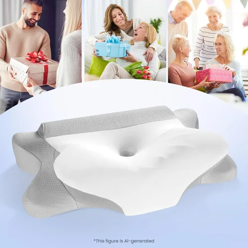 Vista 8 de Careboda - Almohada cervical para aliviar el dolor de cuello, almohada ergonómica de espuma viscoelástica