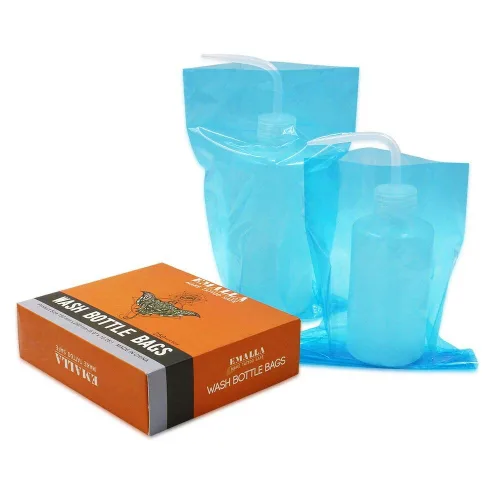Vista 2 de Autdor - 250 bolsas desechables para botellas de lavado, fundas para botellas de lavado, fundas para bolsas de botella para suministros de tatuaje