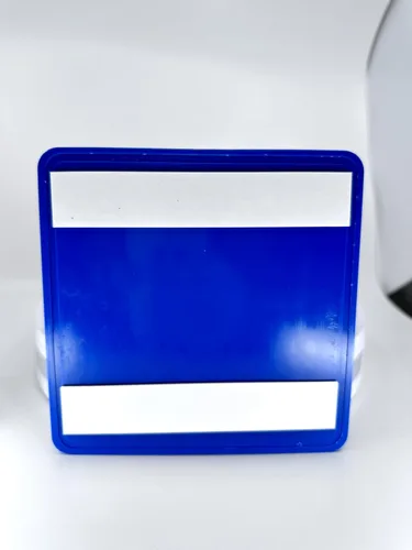 Vista 2 de Letrero de accesibilidad compatible con ADA, 6 x 6 pulgadas, color azul