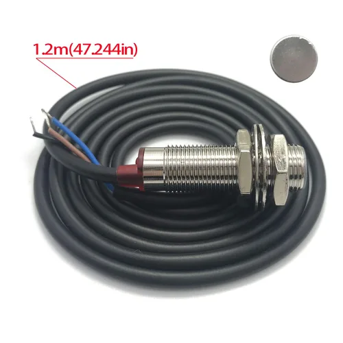 Vista 3 de DIGITEN 4 Digital LED tacómetro RPM medidor de velocidad+Hall Sensor de proximidad NPN Azul