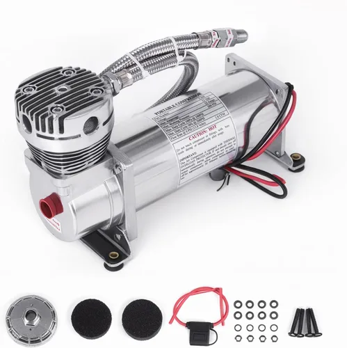 Vista 9 de 200PSI 1/4 NPT Compresor de Aire de Alta Presión para Tren/Camión/Coche 12V Negro