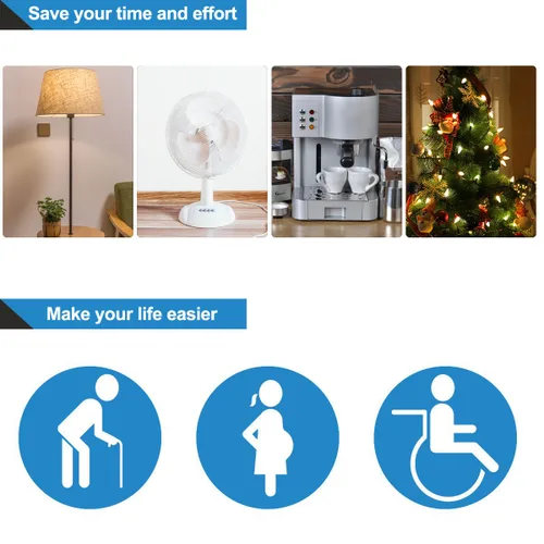 Vista 7 de DEWENWILS Toma de corriente con control remoto para interiores, kit de interruptor de luz remoto expandible, interruptor de encendido/apagado