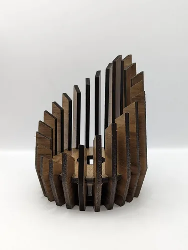 Vista 3 de Unique Geometric Pattern Candle Holder for Home Decor, Gift for Friends and Family, Modern Design, Sleek and Stylish, Centerpiece for Dining Table