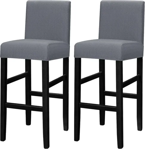 Vista 32 de Lellen - Fundas para taburete de bar de jacquard, fundas para silla de taburete de bar, fundas para silla de bar, fundas para taburete de bar