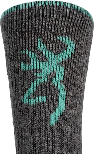 Vista 3 de Browning Calcetines de lana Buckmark para mujer, 2 pares de calcetines de lana para botas de exterior con soporte de arco