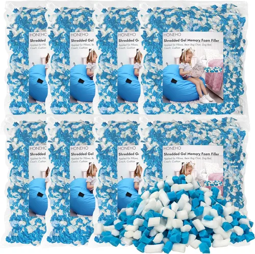 Vista 28 de Relleno de Espuma Viscoelástica Triturada de 5 Libras para Puf, Partículas de Gel Añadidas Cómodo y Suave, Muy Adecuado para Rellenar Pufs