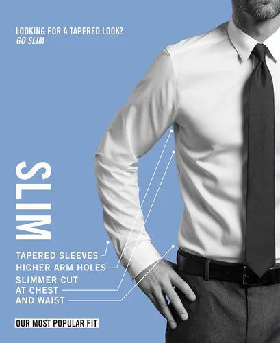 Vista 4 de Kenneth Cole Men's Dress Shirt Slim Fit Solid