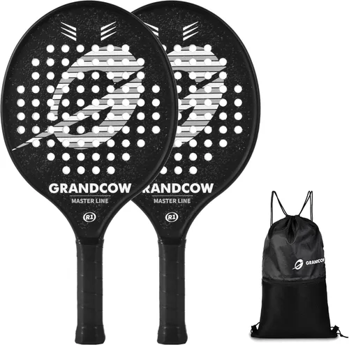 Vista 6 de Plataforma Raqueta de Pádel de Tenis Pro Fibra de Carbono Power Palas Ligeras Pádel