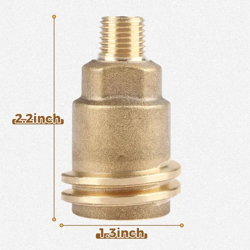Vista 2 de Macho 5024 QCC1 - Adaptador de manguera de montaje de gas propano con rosca macho de 1/4 pulgadas, accesorios de conexión rápida de propano de latón