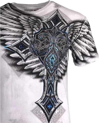 Vista 7 de Xtreme Couture by Affliction - Camiseta de manga corta para hombre, Blanco