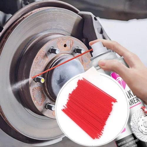 Vista 6 de Pajitas de lata, popote de extensión de lata de aerosol de repuesto, popotes de extensión de plástico rojo, 5 pulgadas (paquete de 200)