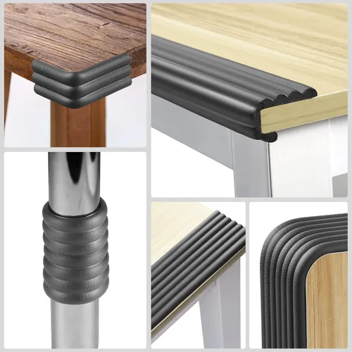 Vista 2 de Protector de esquina de borde a prueba de bebé, acolchado de 16.4 pies con adhesivo 3M, acolchado de espuma de goma suave extra ancho, muebles