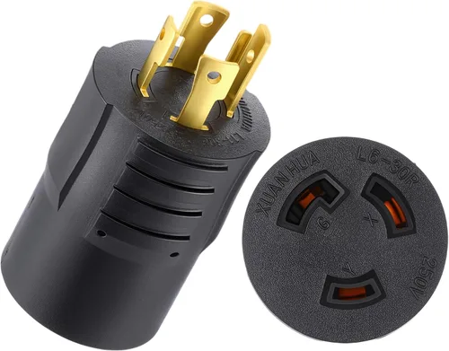 Kanayu Adaptador para Generador y Soldador Compatible con NEMA L14-30P a L6-30R, Enchufe Macho de 4 Clavijas de 30A a Receptáculo Hembra de Bloqueo