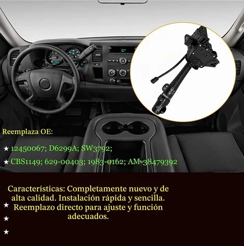 Vista 3 de Interruptor de señal de giro para Chevy Silverado Tahoe Suburban Avalanche Trailblazer GMC Sierra Envoy Yukon 2002-2009, interruptor multifunción