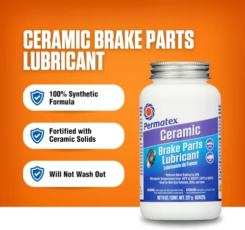 Vista 5 de Permatex 24125 Lubricante de cerámica para piezas de freno extremo, 8 onzas, paquete de 1