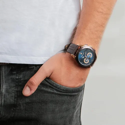 Vista 3 de Maserati R8871612024 Traguardo Reloj analógico de cuarzo marrón para hombre, Marrón, Moderno