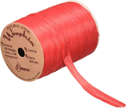 Vista 15 de Berwick Offray Cinta de rafia mate de 1/4" de ancho, morado, 100 yardas