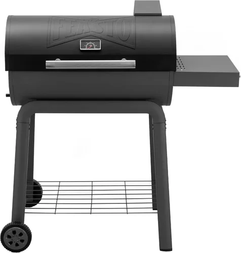 Barbacoa de carbón con mesa lateral, parrilla de 30 pulgadas resistente para exteriores con área de cocción de 647 pulgadas cuadradas para barbacoas de Feasto