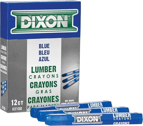 Vista 2 de Dixon Crayones industriales de madera, azul, 12