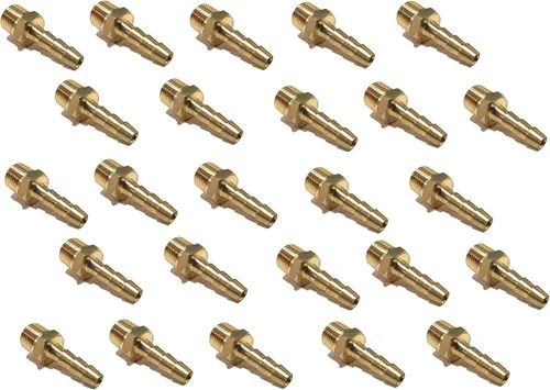 Vista 5 de Manguera de 3/16" ID a 1/8" macho NPT MNPT recto latón accesorio combustible/aire/agua/aceite/gas/WOG (1)