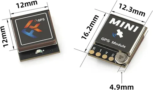 Vista 6 de FlyFishRC Más Estabilidad Posicionamiento Rápido M10 Mini Módulo GPS 0.472x0.472 in para RC FPV Racing Drone Quad Avión