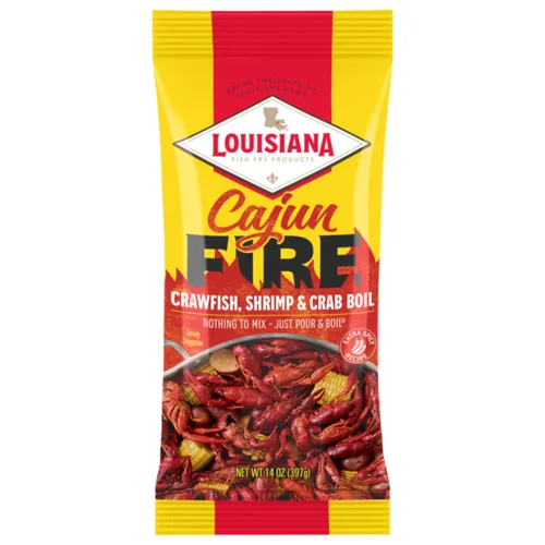 Louisiana Fish Fry, Cajun Fire Boil, 14 oz (paquete de 1)
