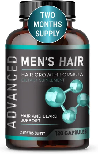 Vitaminas para el crecimiento del cabello para hombres, píldoras contra la pérdida de cabello. Suplemento para el crecimiento del cabello y la barba