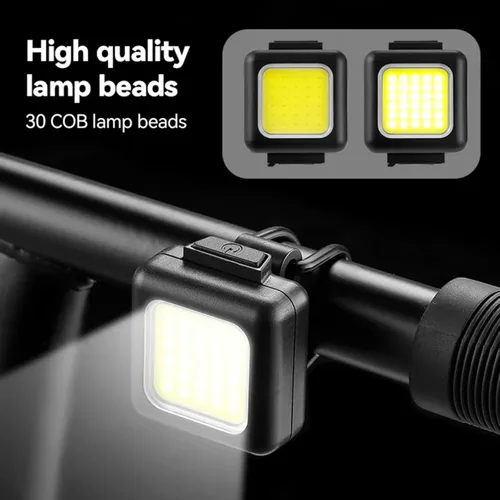 Vista 2 de Luces delanteras de bicicleta lámpara trasera 130/80LM 150mAh LED luz de ciclismo IPX5 impermeable 3 modos fácil de instalar