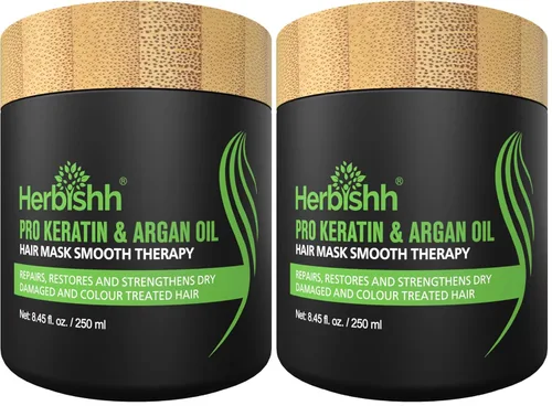 Vista 9 de Herbishh Mascarilla de argán para el cabello, acondicionador e hidratación profundos para un cabello de aspecto más saludable, 0.88 onzas