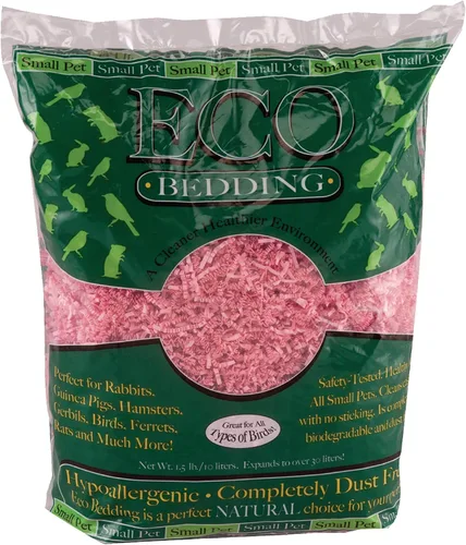 Vista 13 de ECO BEDDING Ropa de cama de papel 99% libre de polvo para mascotas pequeñas y pájaros, azul, 1.5 libras (se expande a 30 L)