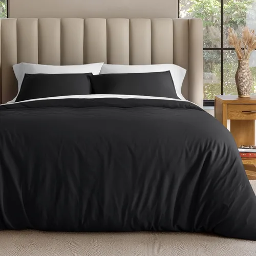 Vista 11 de Bare Home Juego de funda de edredón 100% algodón orgánico, tamaño individual/individual XL, ultrasuave, 100% algodón, 2 piezas, lazos