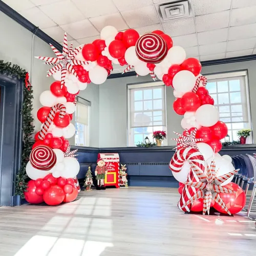 Vista 7 de ZS-Christmas Balloon Arch Kit Rojo y verde