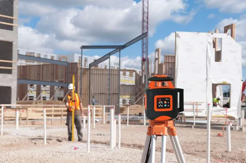 Vista 5 de Johnson Level & Tool 40-6541 - Sistema láser giratorio de doble pendiente de alta precisión, rojo, 1 kit