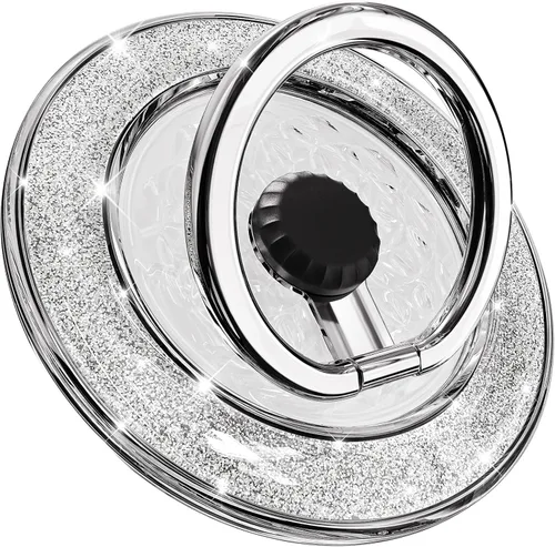 Vista 6 de Soporte magnético de anillo de teléfono para MagSafe, [rotación flexible de 360°], soporte de agarre magnético para anillo de dedo, apto para iPhone
