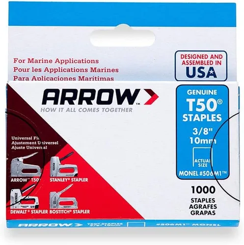 Vista 3 de Arrow Monel grapas T50 resistentes al óxido genuinas