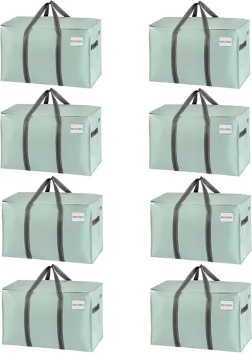 Vista 28 de VENO - Paquete de mudanzas, cajas de almacenamiento para embalaje universitario con tapas alternativas, para dormitorio, extragrande, asas