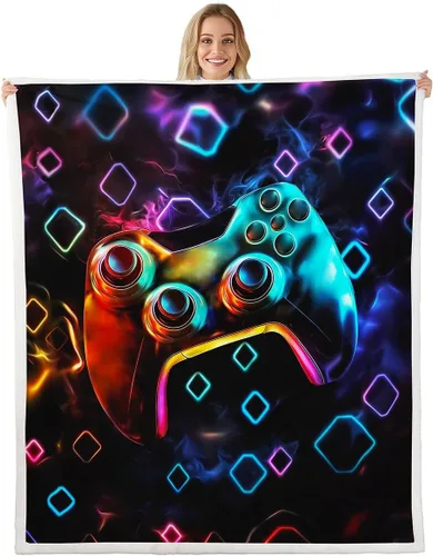 Vista 8 de Castle Fairy Rustic Musical Kids Plush Blanket,Guitar Bass Instruments Print Bed Blanket Art Home Decor,Retro Note Boho Ethnic Plaid Modern Fuzzy