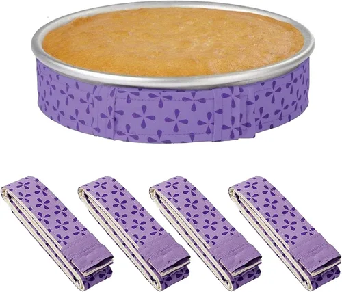 Vista 7 de Mity rain 2 piezas de tiras para pastel para hornear uniforme, tiras para humedecer la bandeja de pastel, algodón súper absorbente y grueso