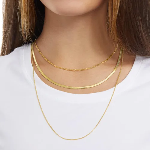 Vista 4 de Tienda Essentials 14K Gold Plated Curb Chain