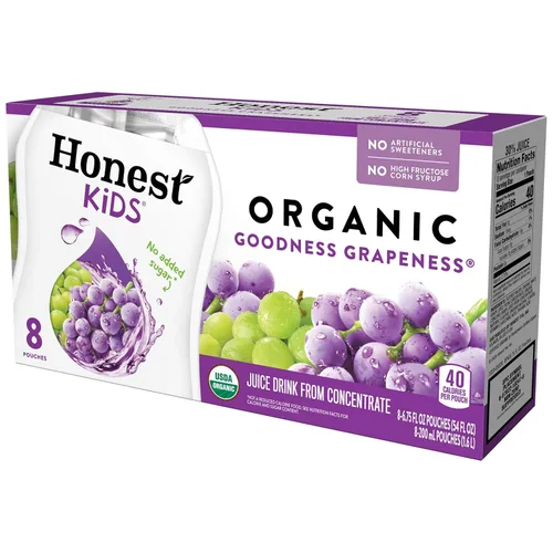 Vista 10 de Honest Kids Berry Good Lemonade, bebida de jugo orgánico, limonada de bayas, 6 onzas líquidas (paquete de 40)