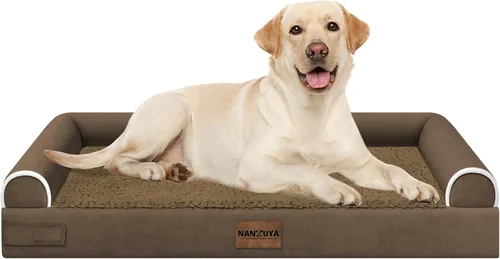 Vista 12 de NANUYA - Cama ortopédica para perros de tamaño mediano/grande, lavable: Camas con almohada para perros de tamaño mediano/grande, sofá de espuma
