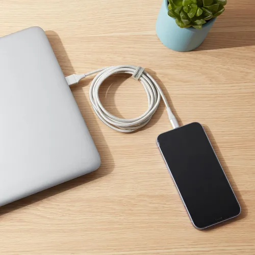 Vista 6 de Amazon Basics - Cable Lightning de nailon trenzado doble a USB, colección avanzada, cargador para iPhone certificado MFi