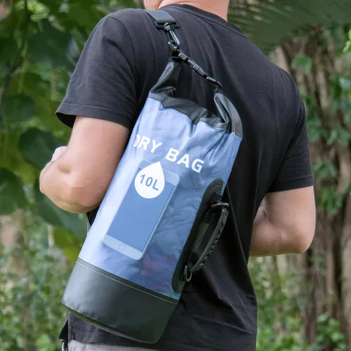 Vista 3 de Waterproof Dry Bag Backpack for Kayaking & Paddle Boarding - Lightweight Roll Top Dry Storage with Phone Case for Swimming, Boating, Beach, Camping