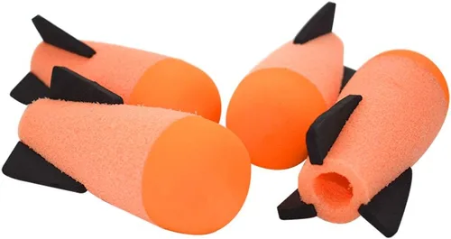 Vista 4 de Paquete de 8 mega repuestos de misiles con correa de transporte, munición lanzacohetes de juguete para Nerf N-Strike Elite Series