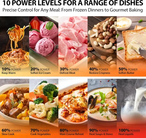 Vista 6 de TOSHIBA ML2-EM12EA(BS) - Horno microondas de sobremesa con diseño elegante como elemento esencial de cocina, sensor inteligente, modo ecológico