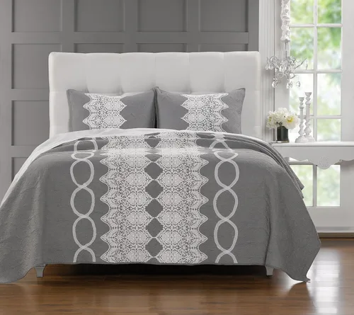 Vista 11 de Greenland Home Colección de edredón 100% algodón, prelavado, juego de edredón reversible, 2 piezas, individual/XL, Bliss